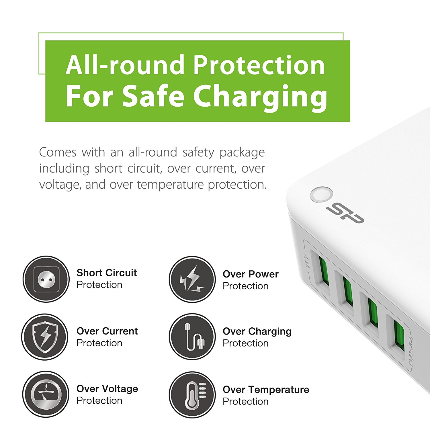 หัวชาร์จ Silicon Power Dual Port USB